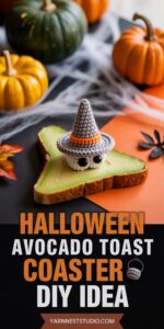 Halloween Avocado Toast with Witch Hat