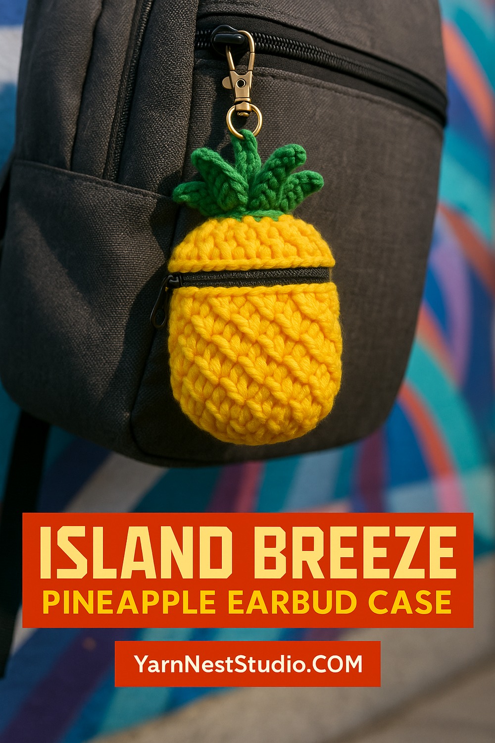 Island Breeze Pineapple Earbud Case