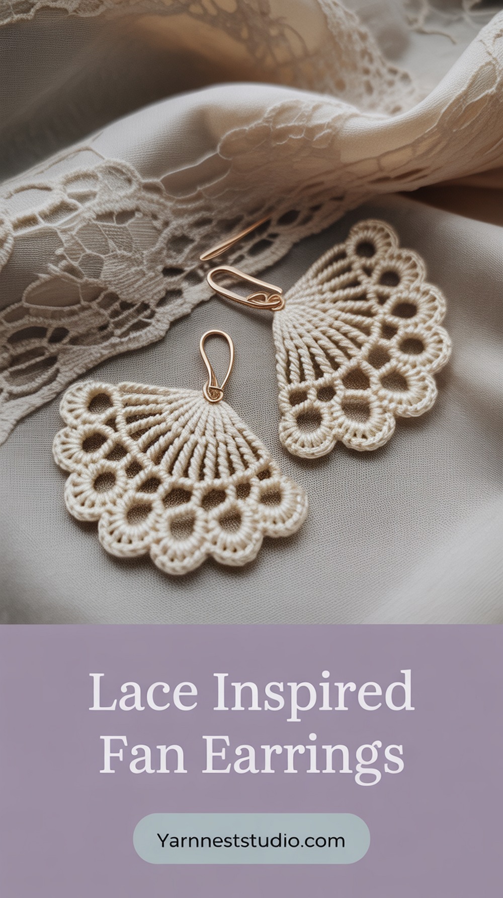 Lace Inspired Fan Earrings