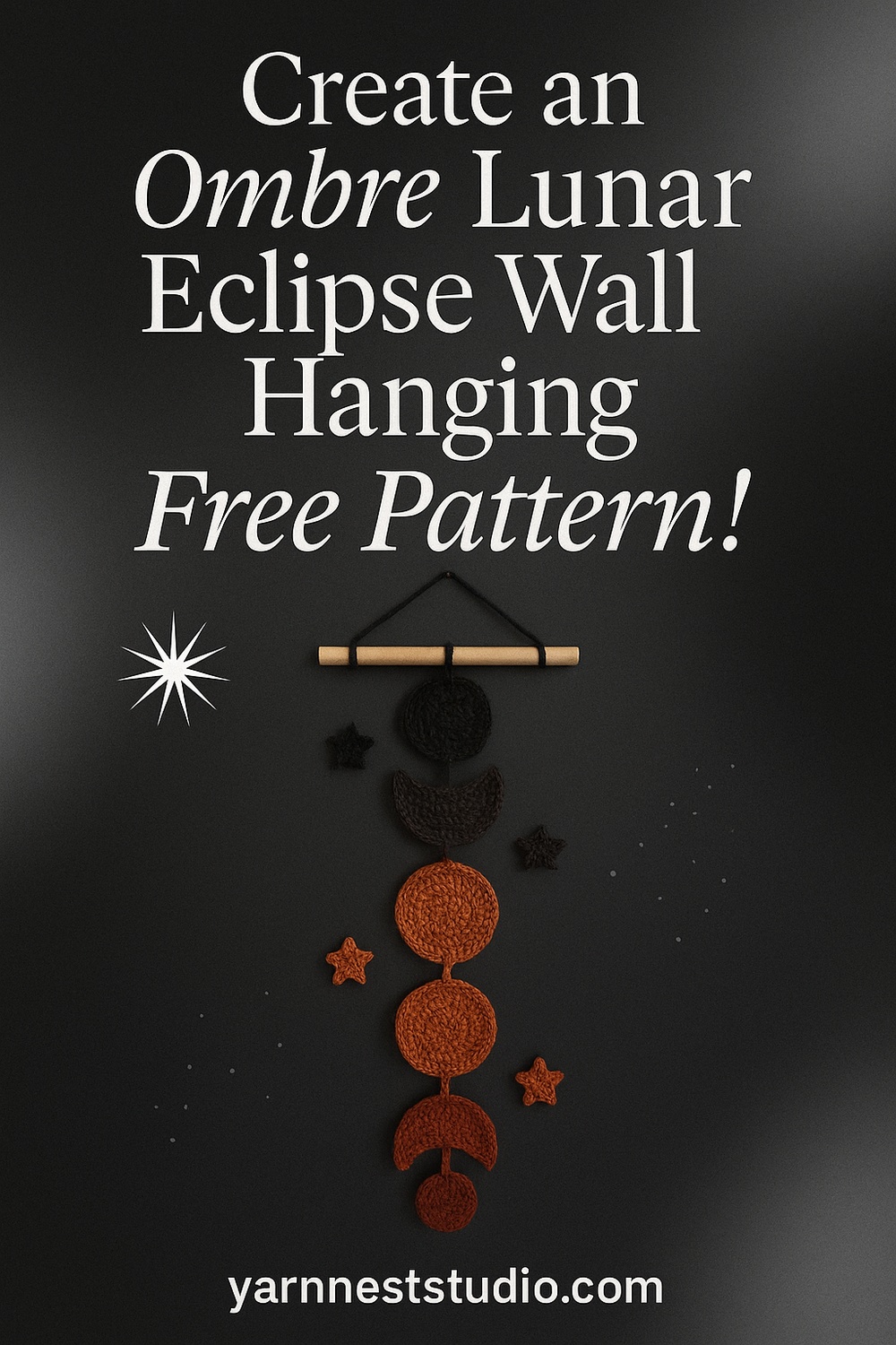 Lunar Eclipse Wall Hanging in Ombre Shades