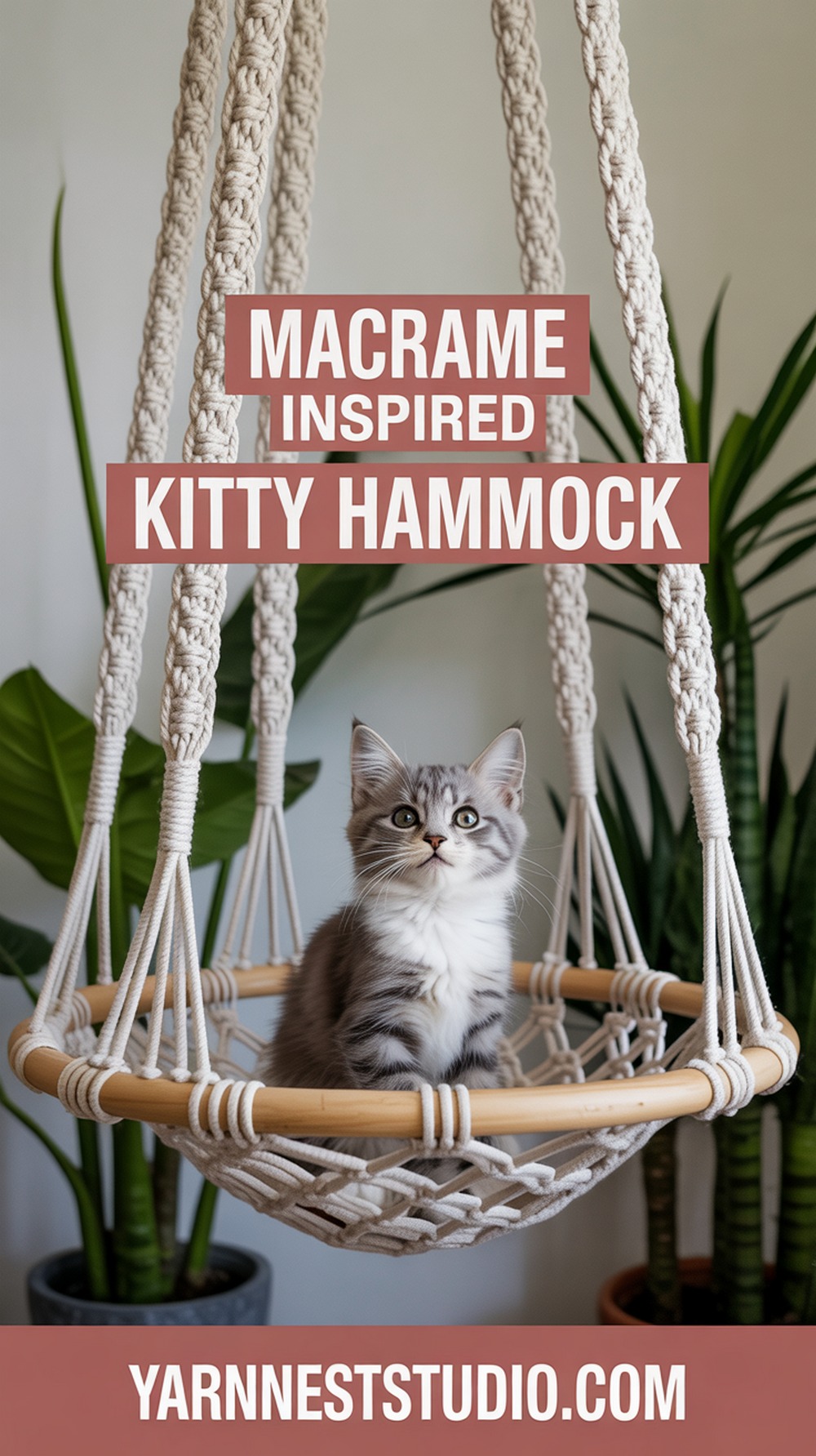 Macrame Inspired Kitty Hammock