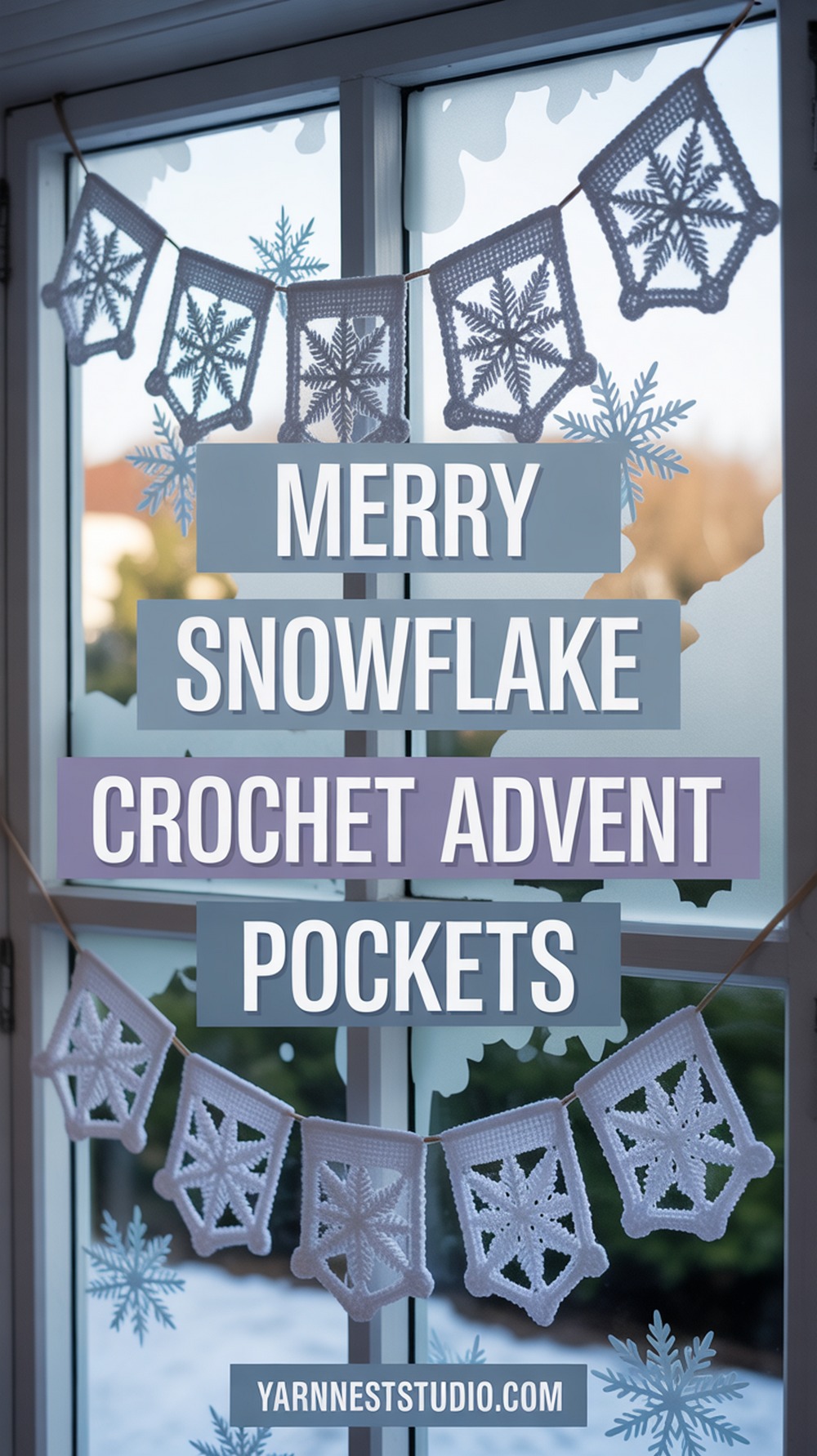 Merry Snowflake Crochet Advent Pockets