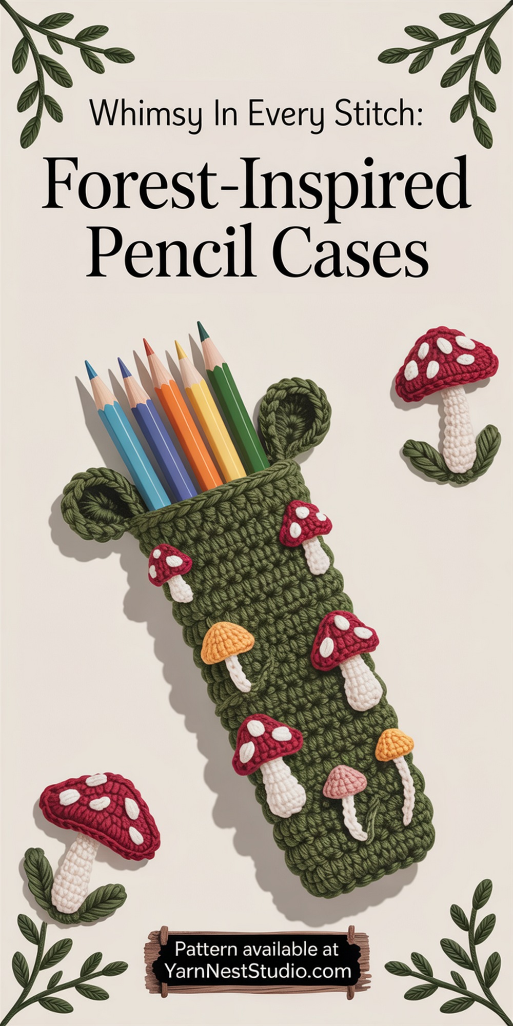 Mini Mushroom Forest Pencil Sleeve