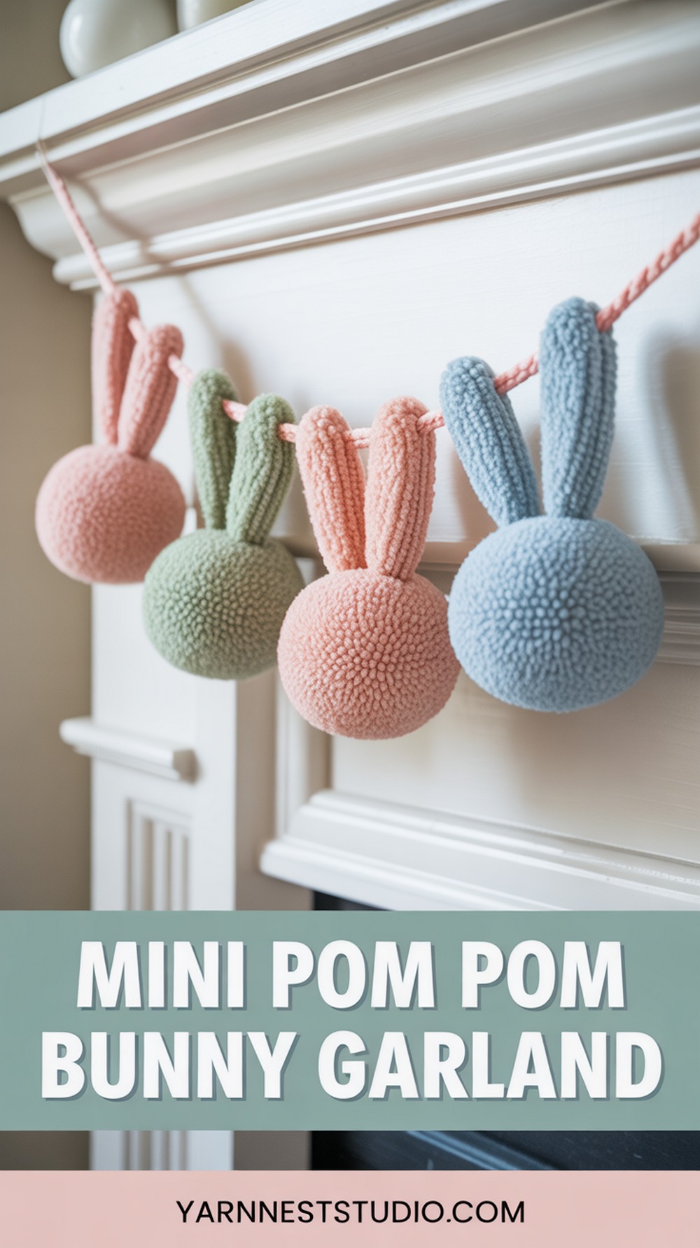 Mini Pom Pom Bunny Garland