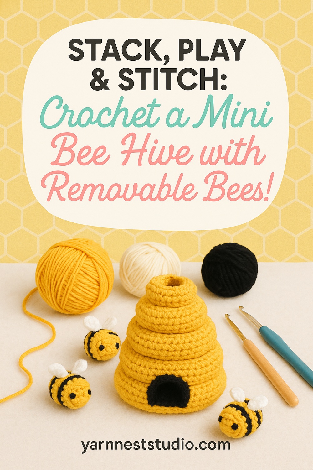 Mini Stackable Beehive with Removable Bees