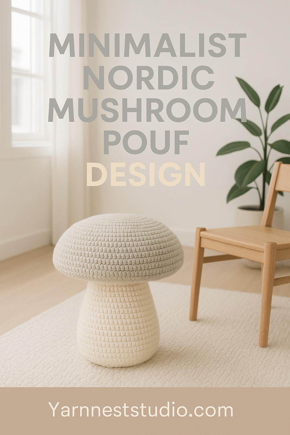 Minimalist Nordic Style Crochet Toadstool Cover