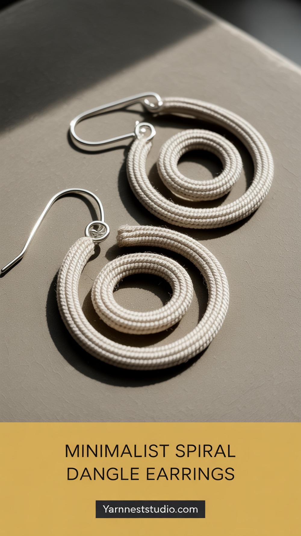 Minimalist Spiral Dangle Earrings