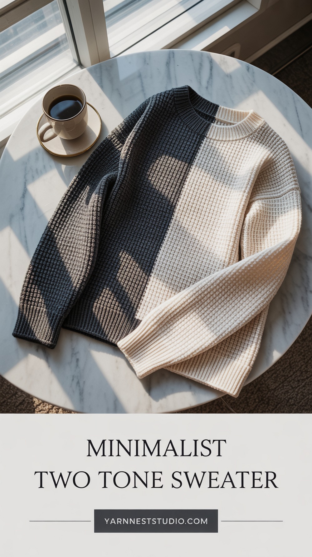Minimalist Two Tone Sweater
