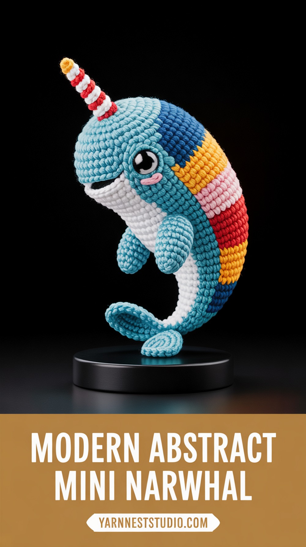 Modern Abstract Mini Narwhal