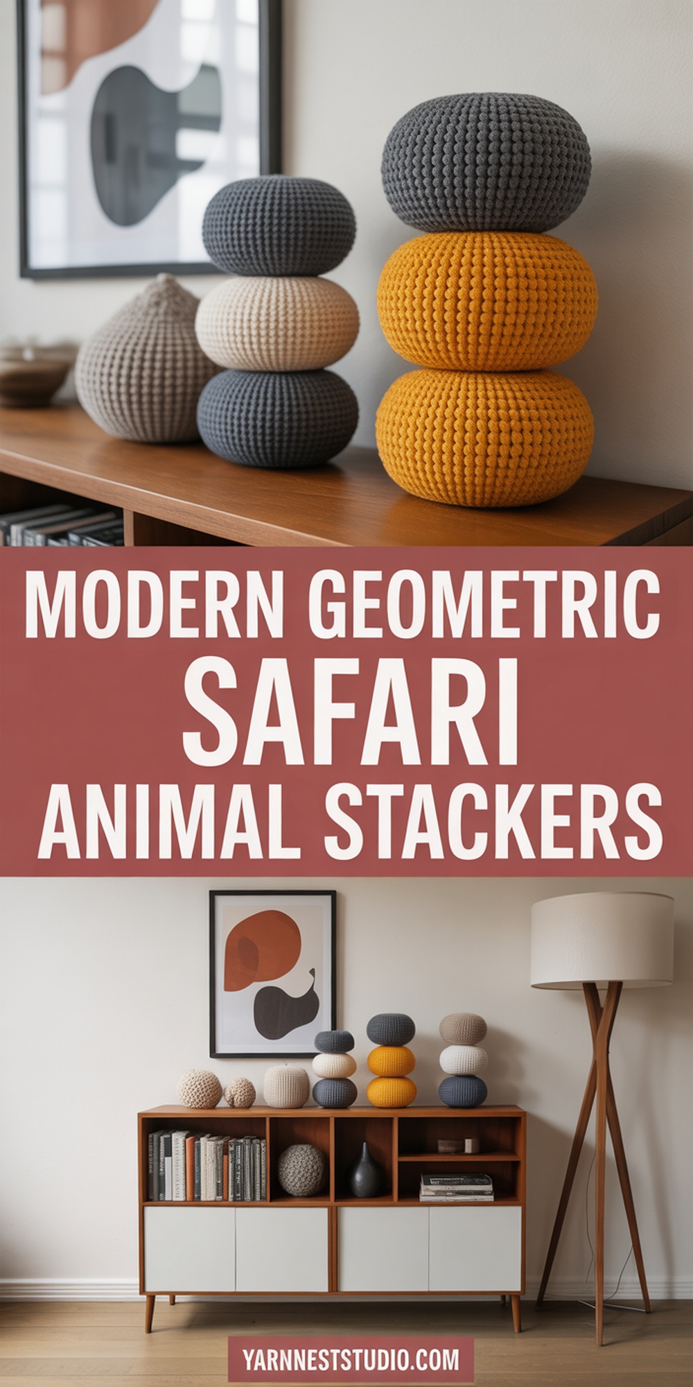Modern Geometric Safari Animal Stackers