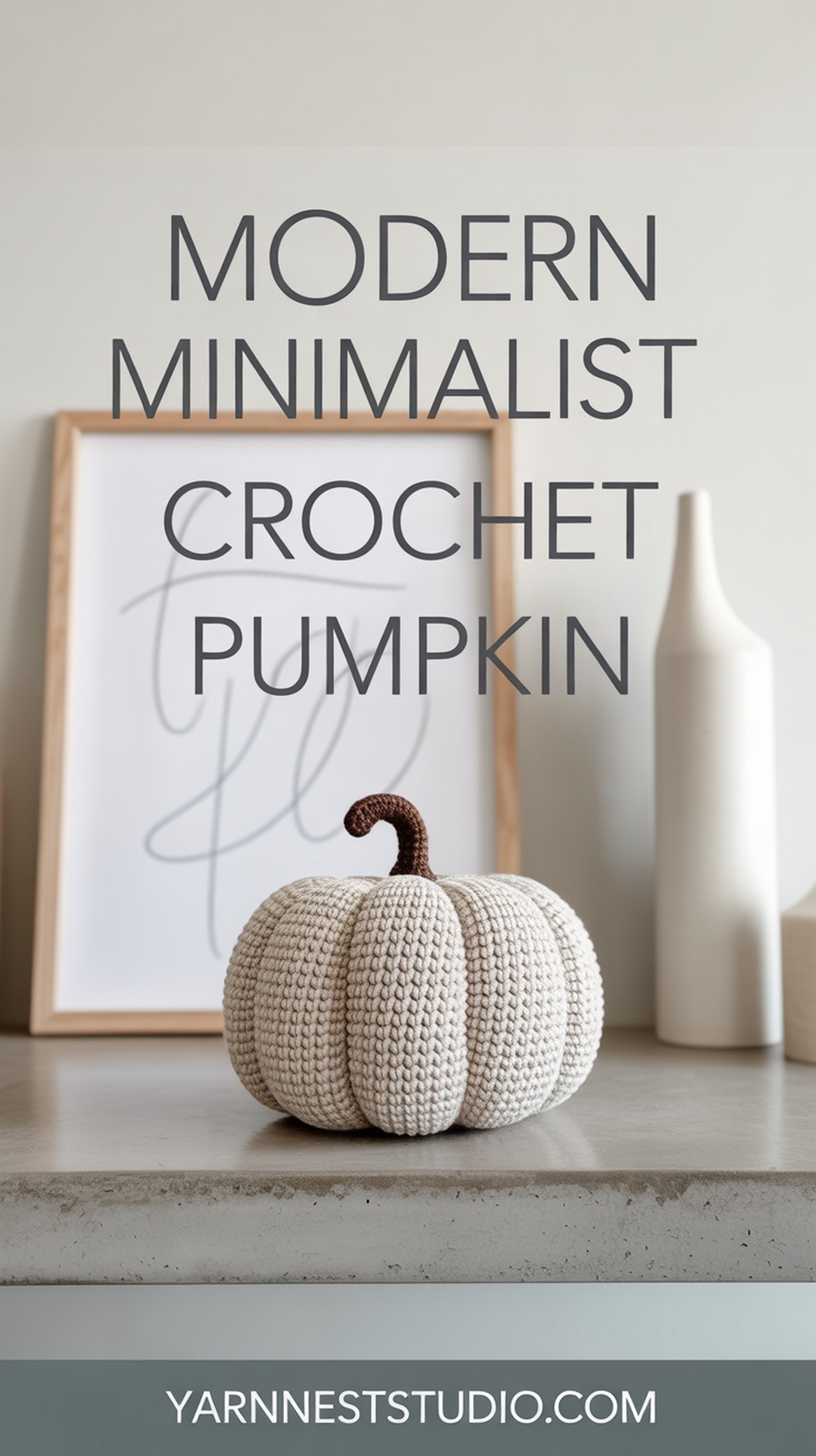 Modern Minimalist Crochet Pumpkin