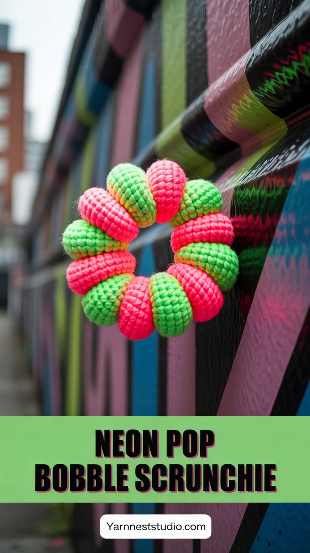 Neon Pop Bobble Scrunchie