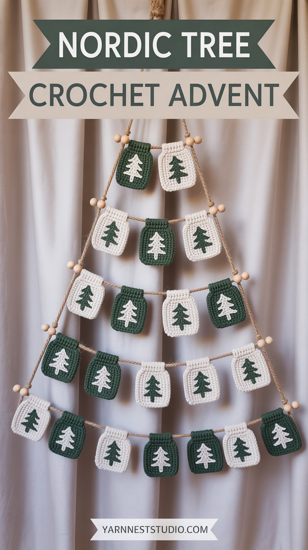 Nordic Tree Pocket Crochet Advent