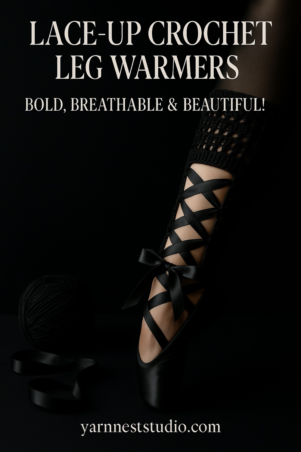 Open Stitch Leg Warmers with Crisscross Lace Up Detail