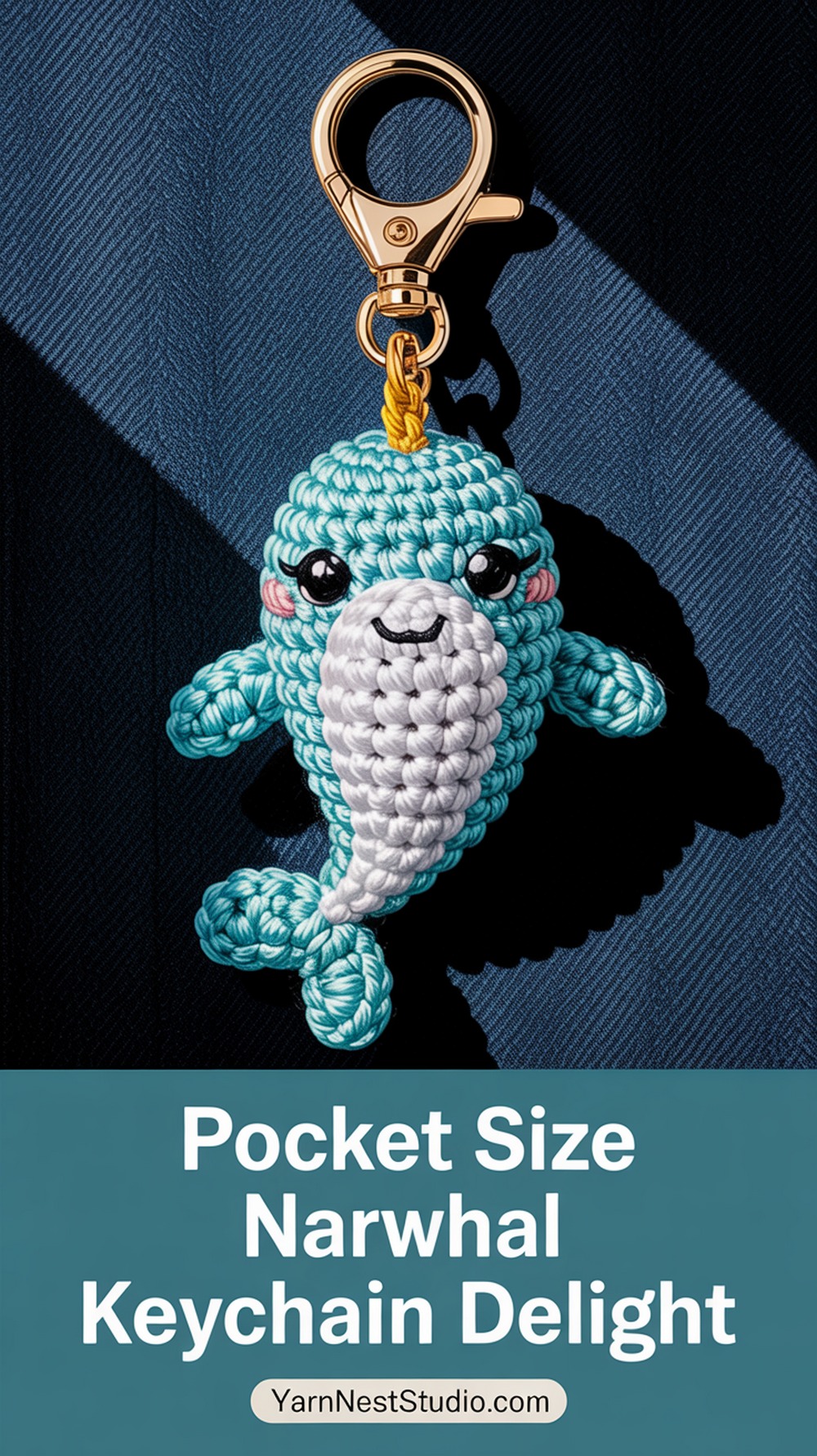 Pocket Size Narwhal Keychain Delight