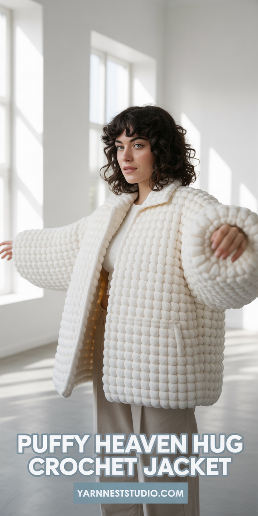 Puffy Heaven Hug Crochet Jacket