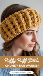 Puffy Puff Stitch Chunky Ear Warmer