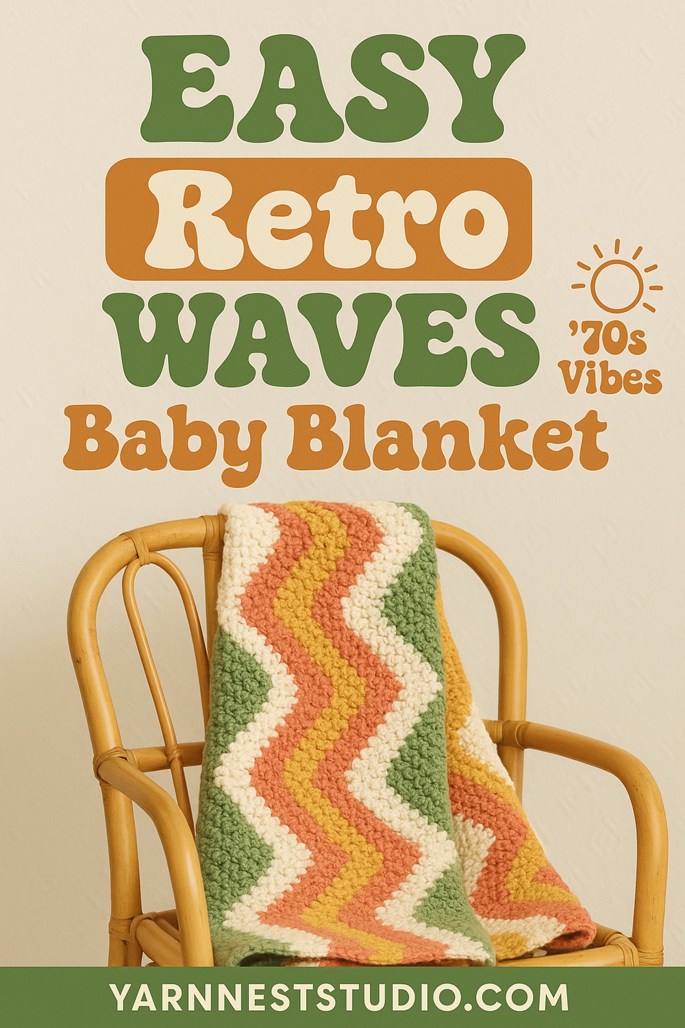 Retro Waves Baby Blanket
