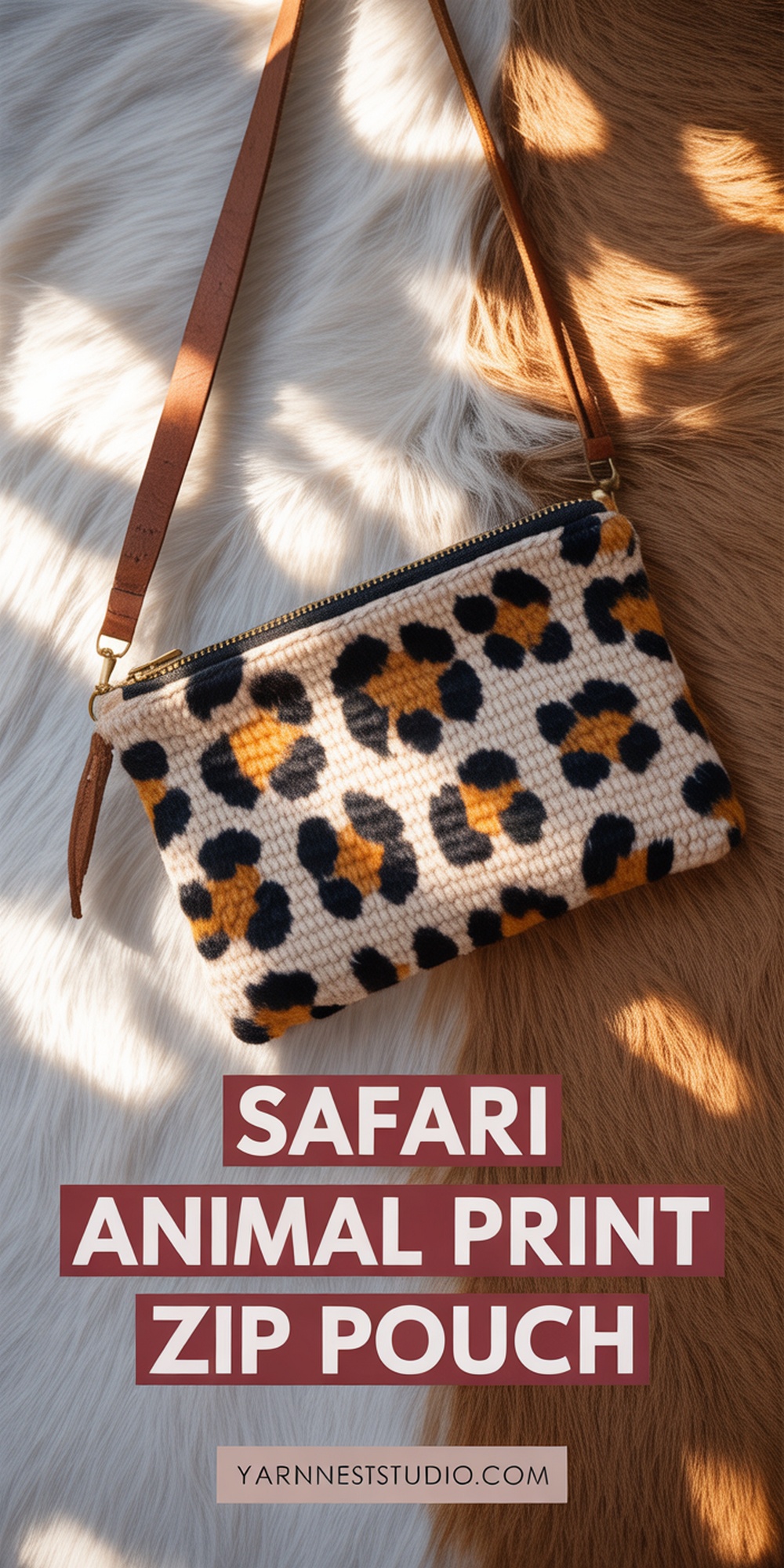 Safari Animal Print Zip Pouch