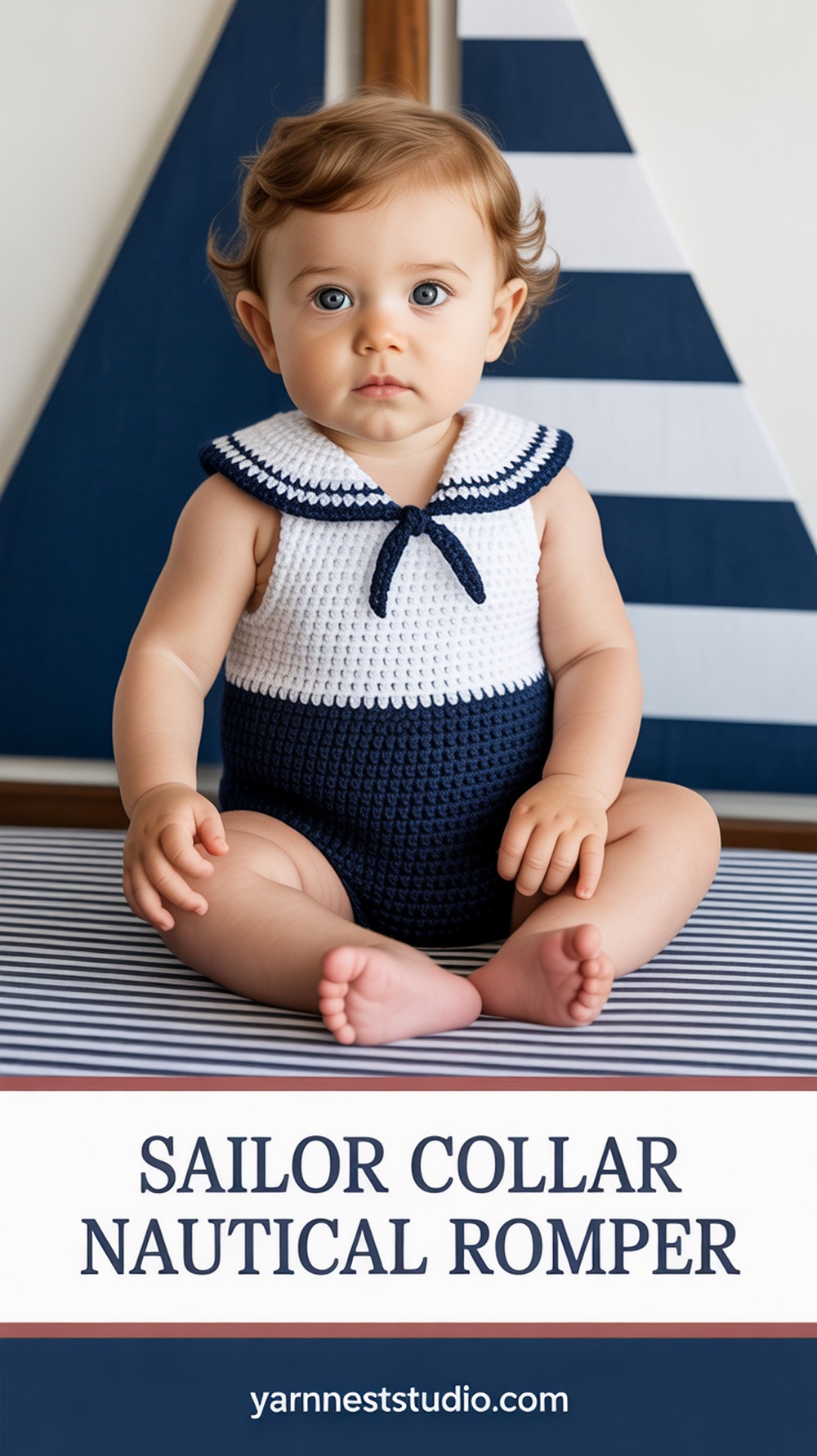Sailor Collar Nautical Romper
