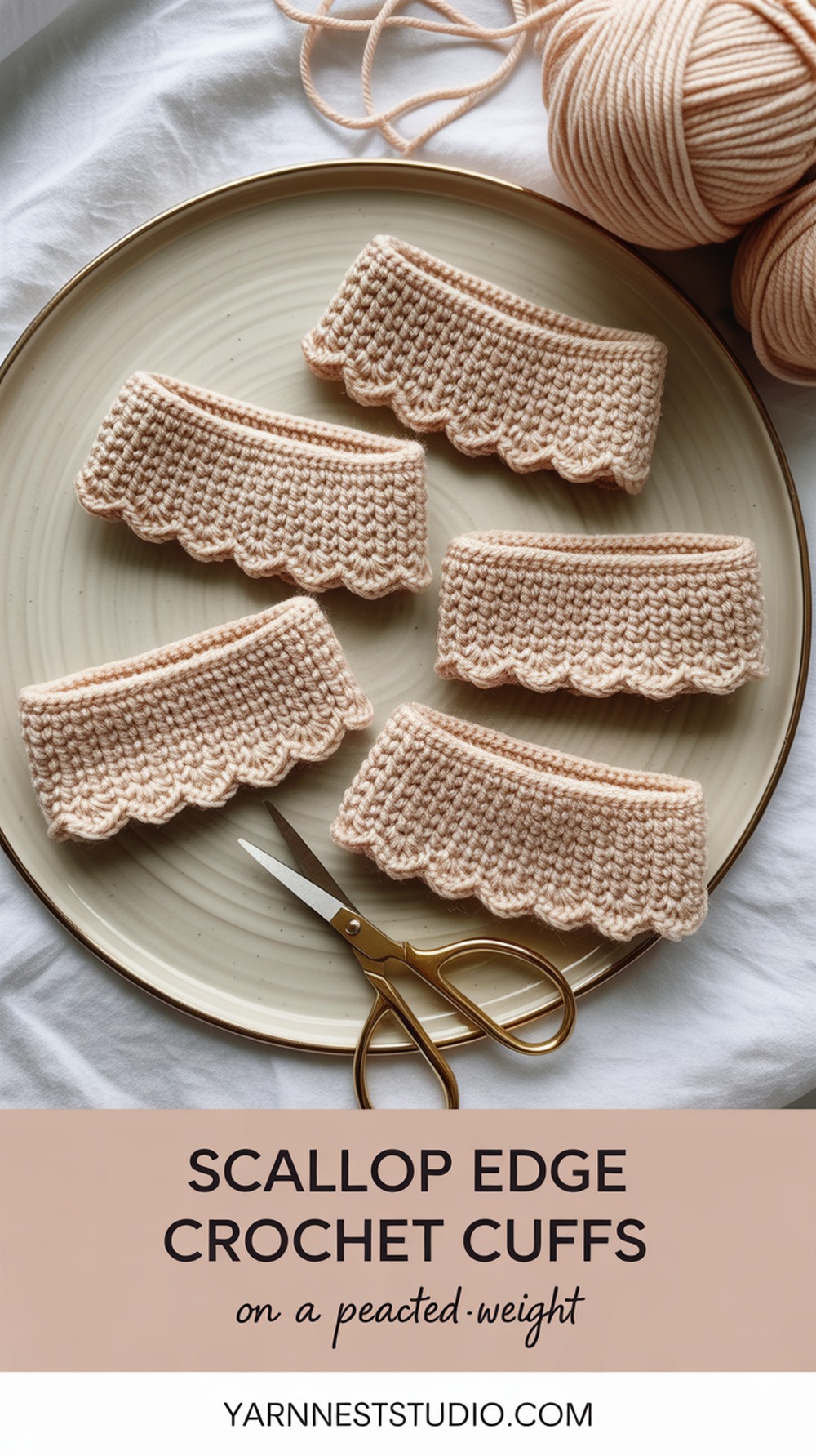 Scallop Edge Crochet Cuffs