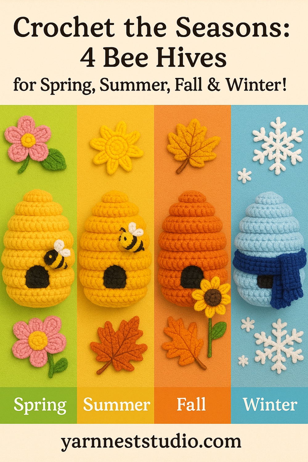 Seasonal Beehive Set – Spring to Winter Themes