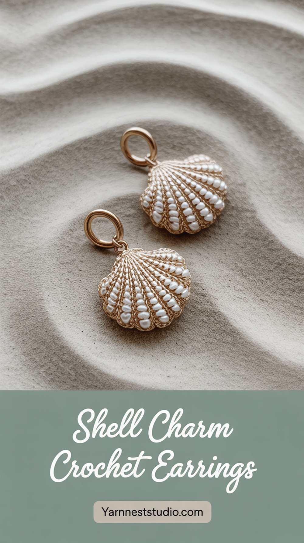 Shell Charm Crochet Earrings