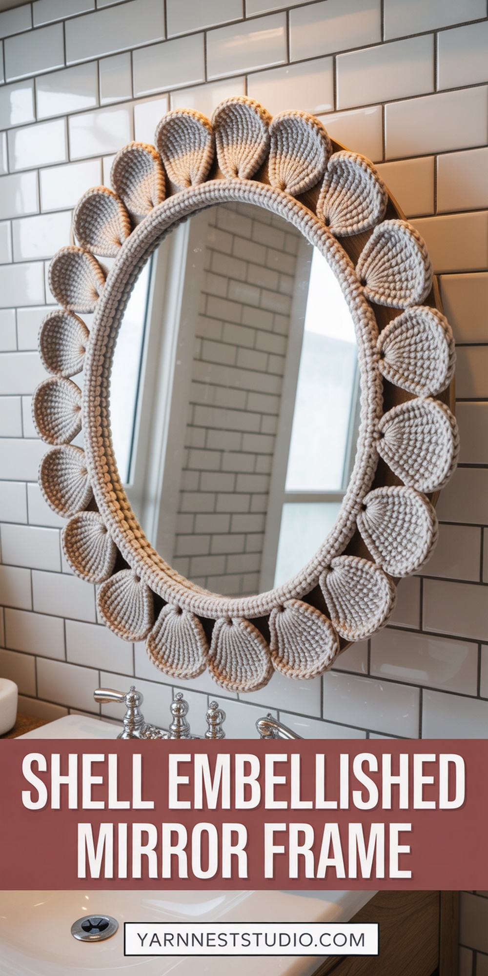 Shell Embellished Mirror Frame