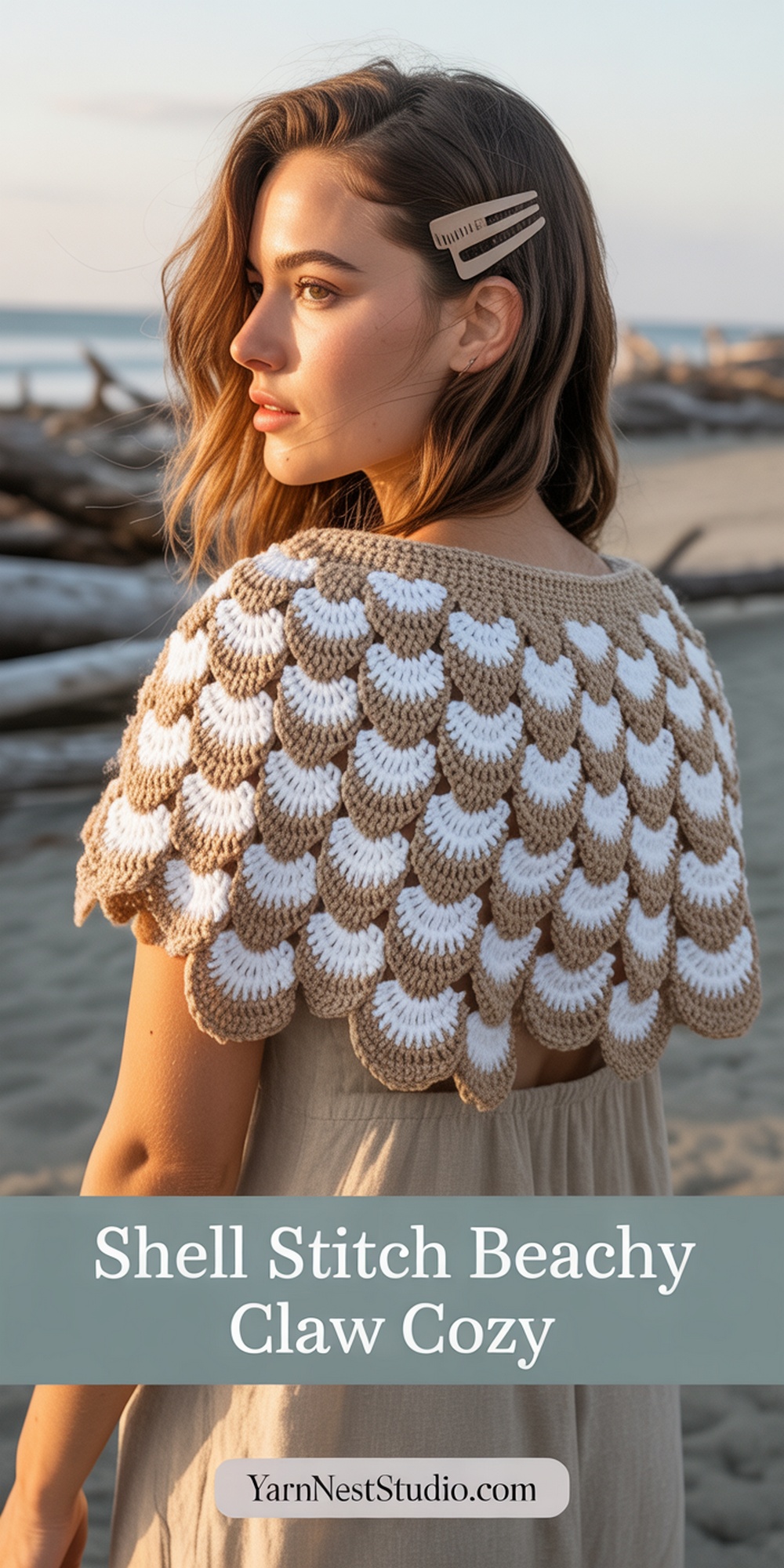Shell Stitch Beachy Claw Cozy