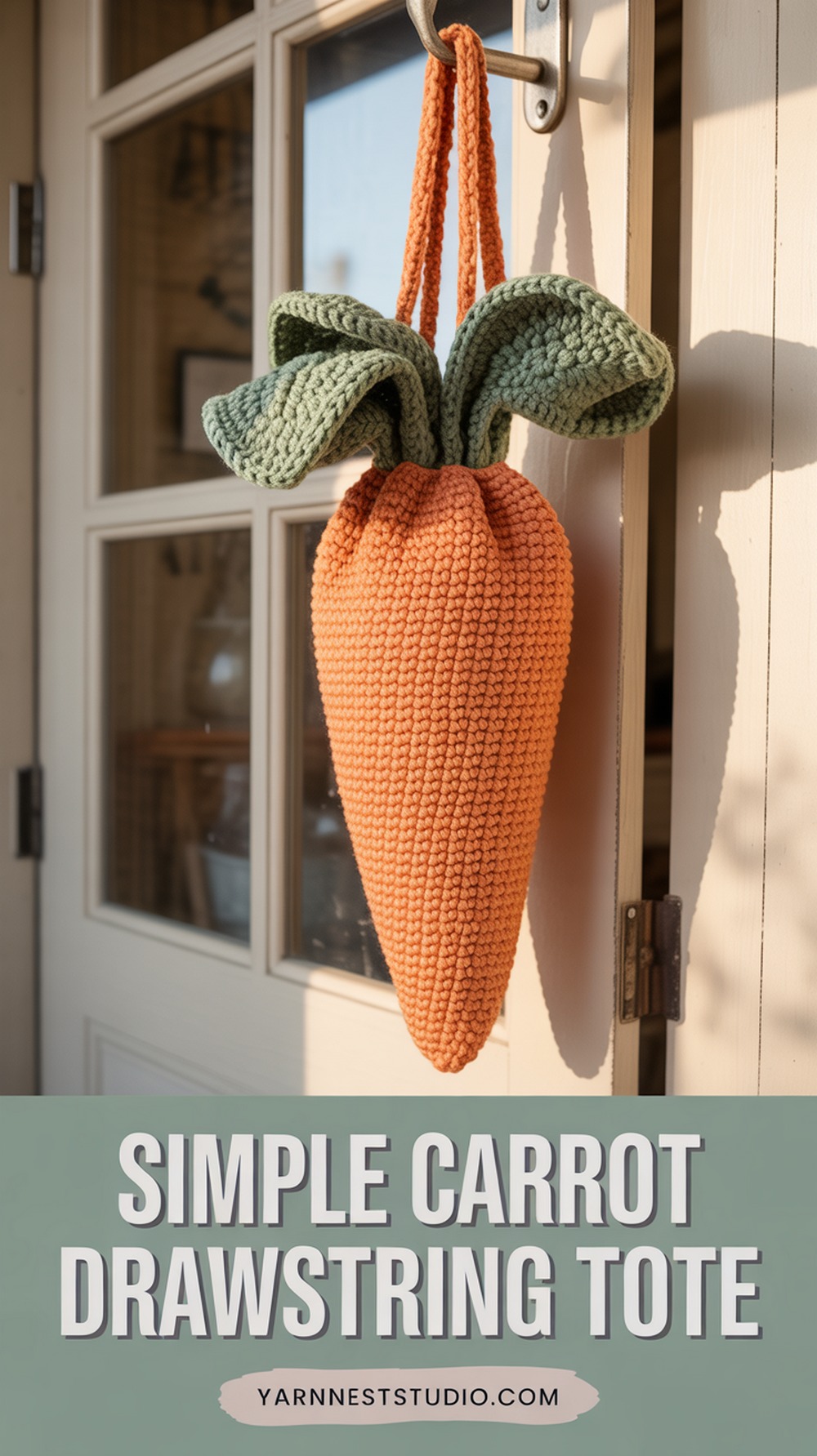 Simple Carrot Drawstring Tote