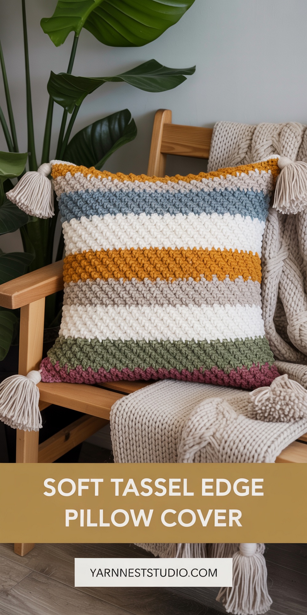 Soft Tassel Edge Pillow Cover