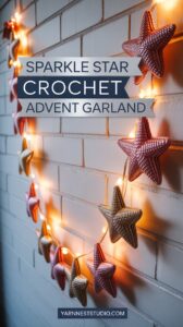 Sparkle Star Crochet Advent Garland