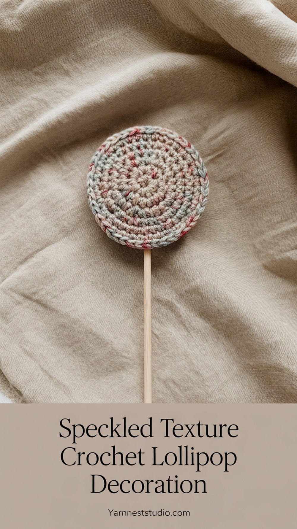 Speckled Texture Crochet Lollipop Decoration