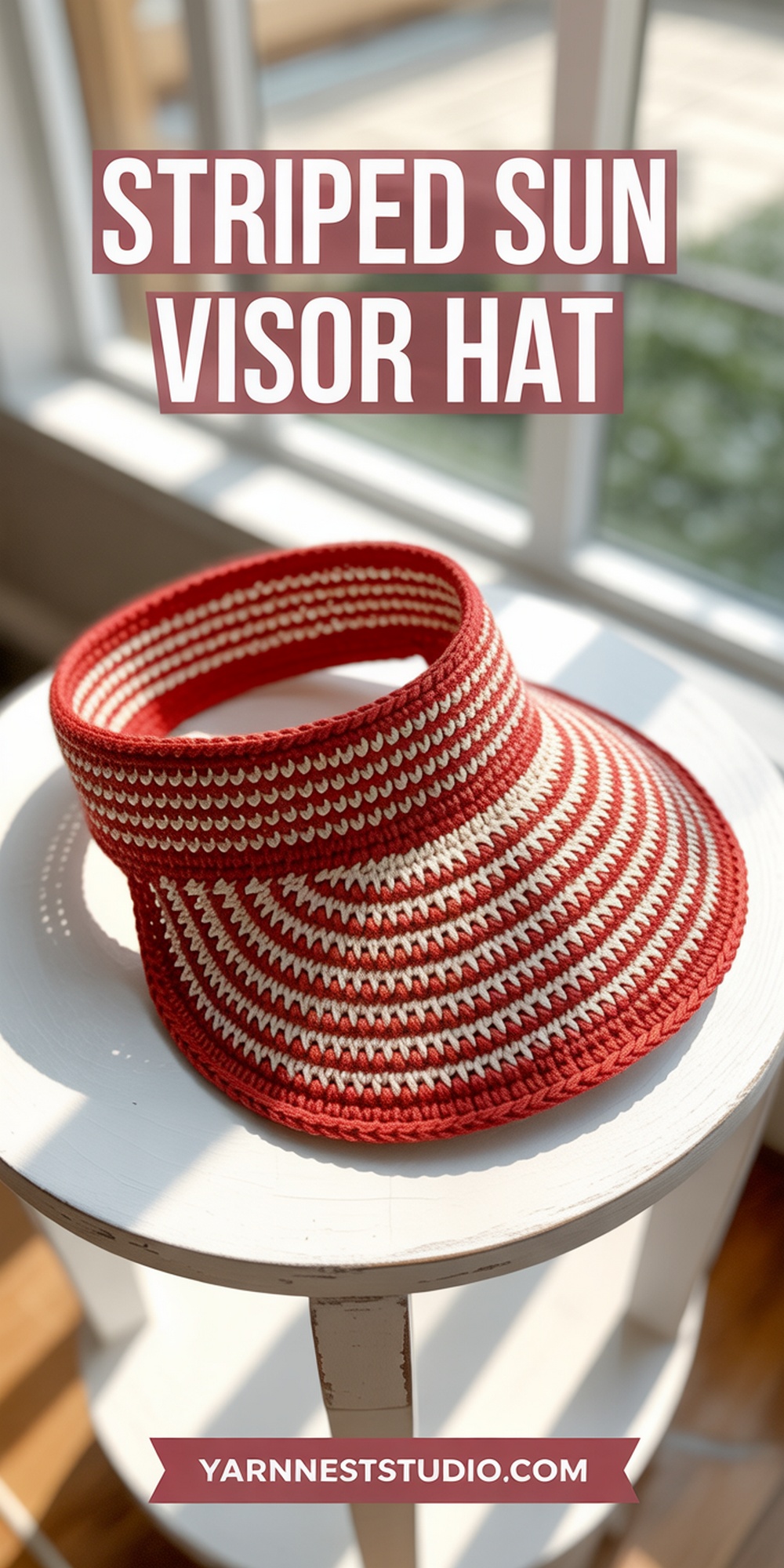 Striped Sun Visor Hat