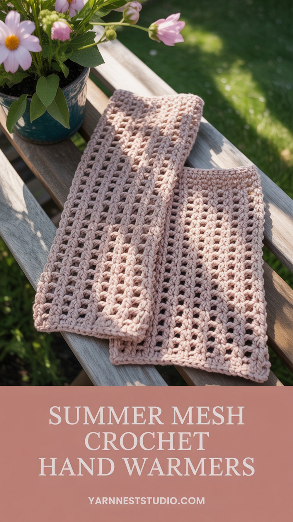 Summer Mesh Crochet Hand Warmers