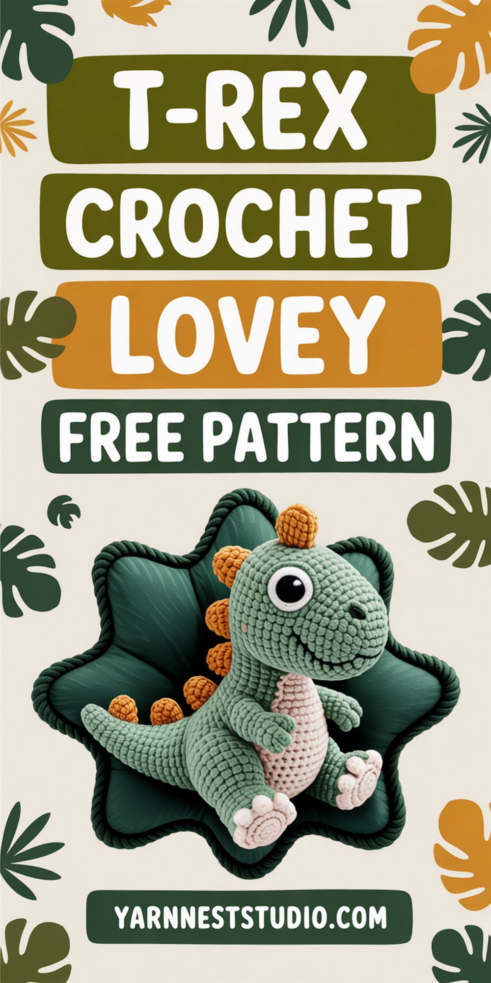 T Rex Dino Lovey Snuggler