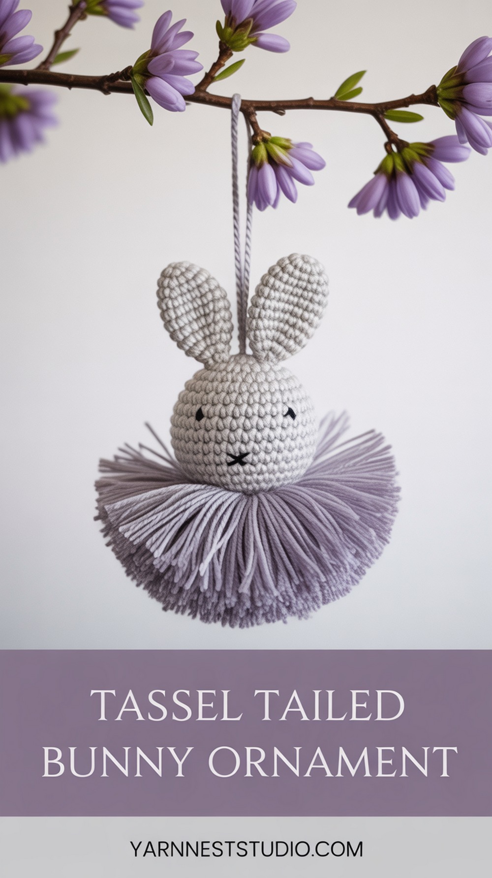 Tassel Tailed Bunny Ornament
