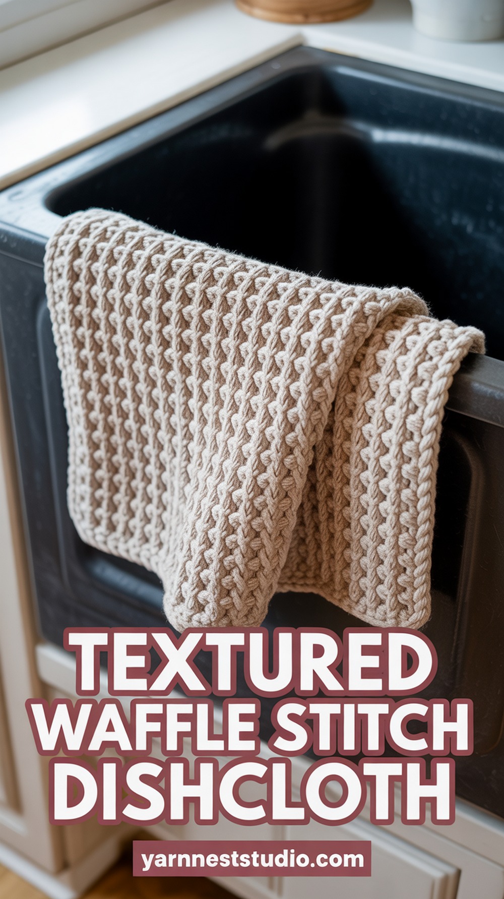 Textured Waffle Stitch Dishcloth
