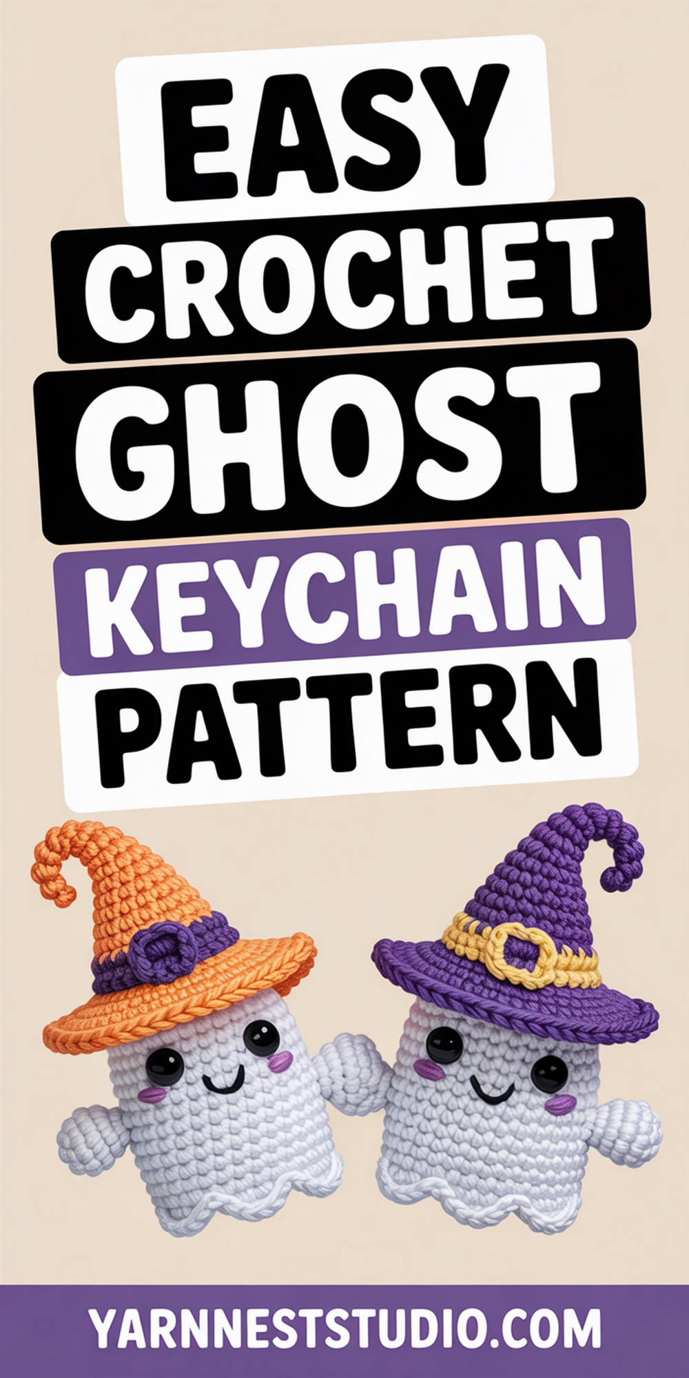 Tiny Ghost Plush Keyring