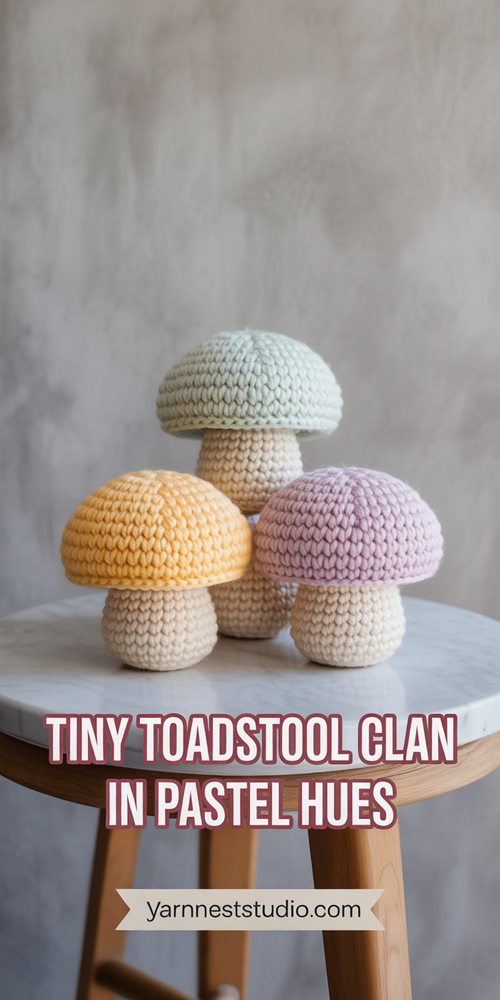 Tiny Toadstool Clan in Pastel Hues