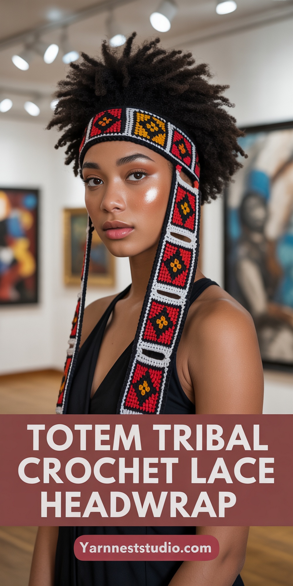 Totem Tribal Crochet Lace Headwrap