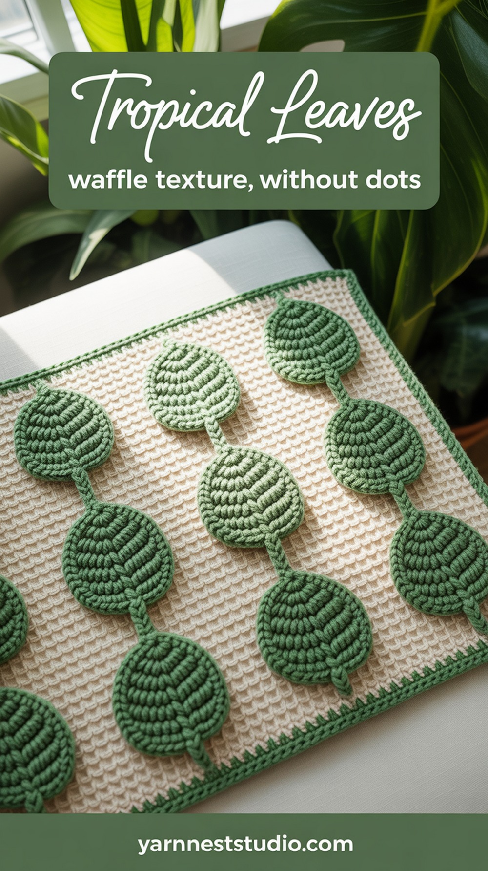 Tropical Leaves Waffle Texture