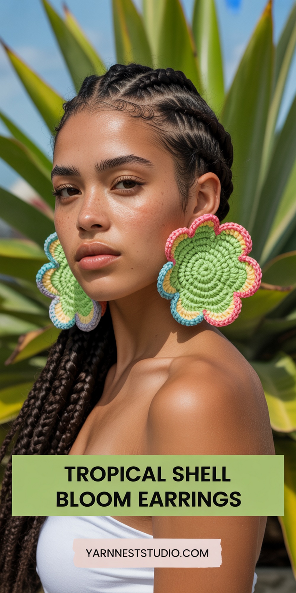 Tropical Shell Bloom Earrings