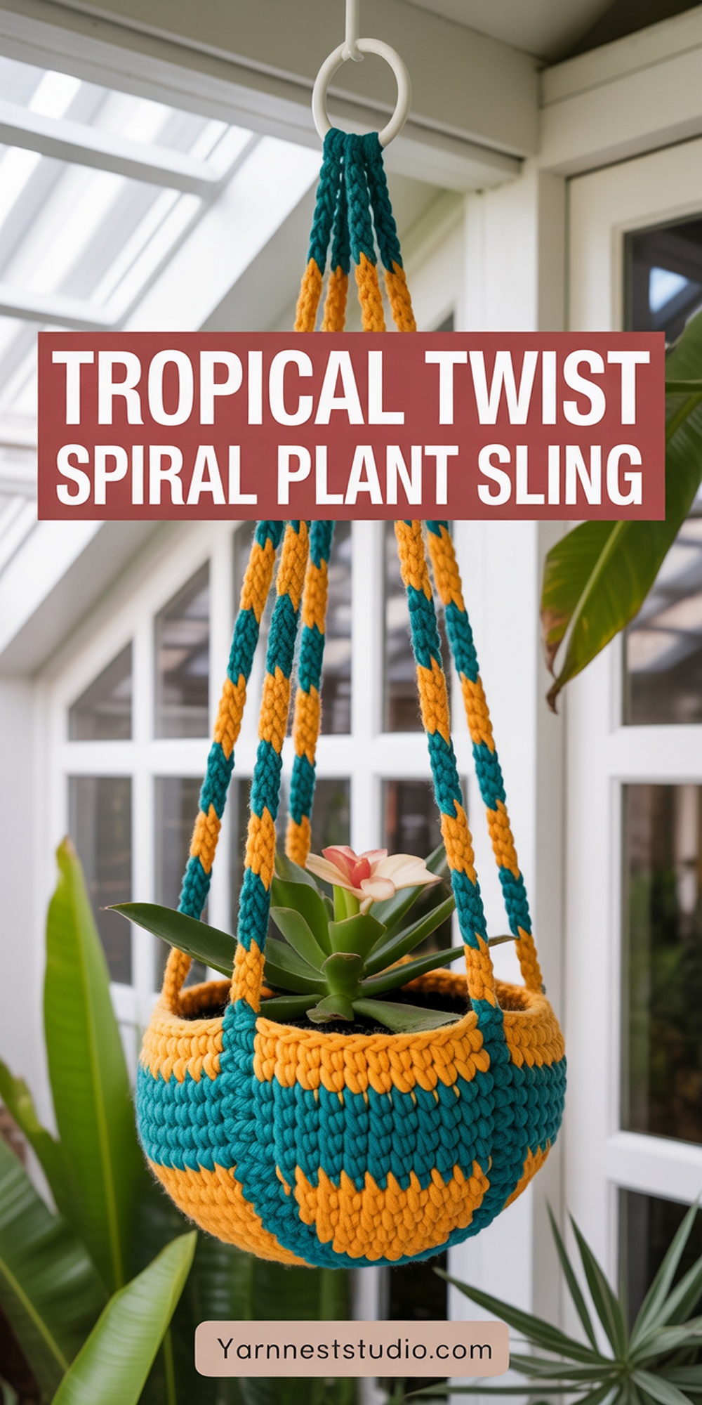 Tropical Twist Spiral Plant Sling