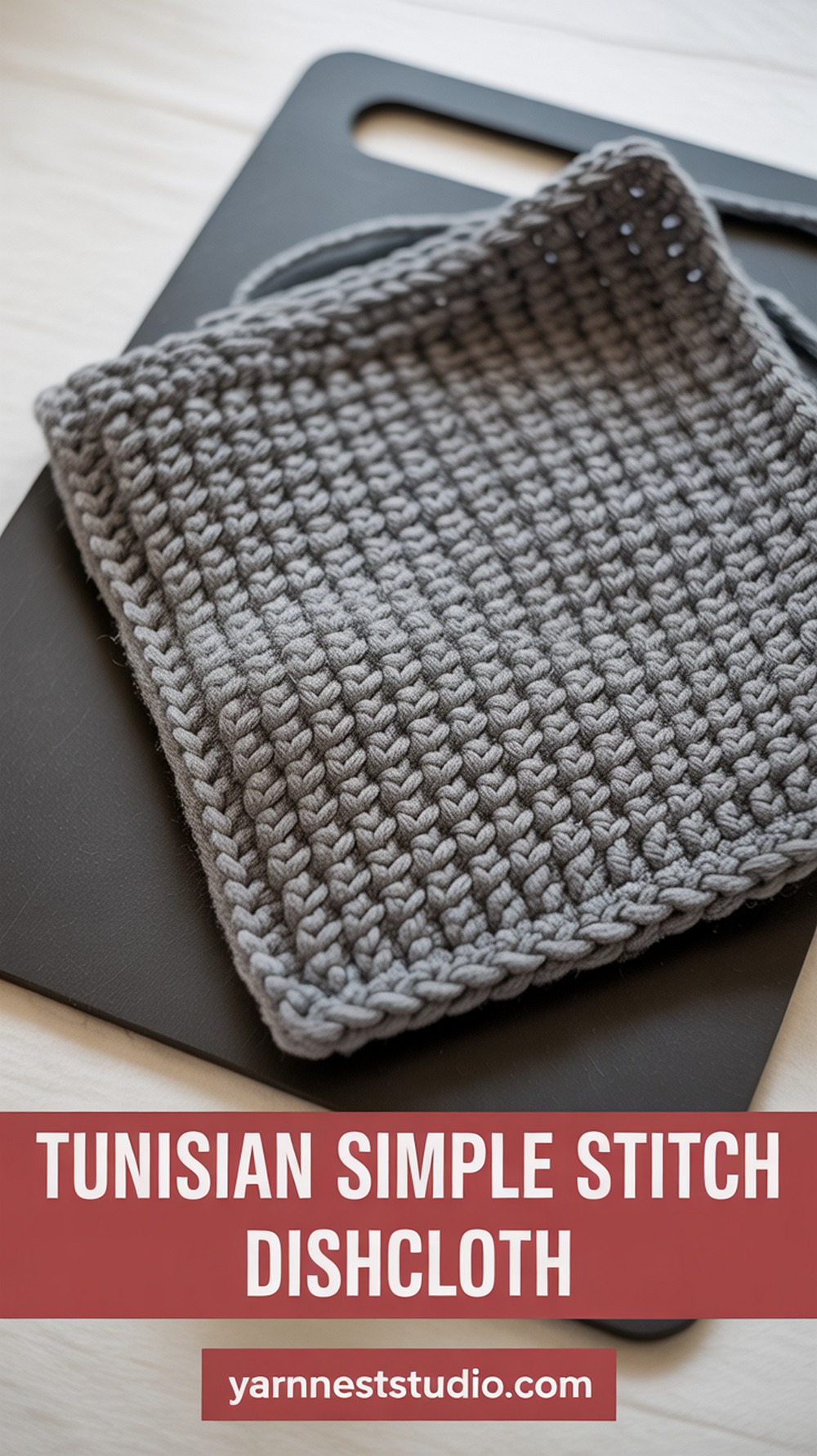 Tunisian Simple Stitch Dishcloth