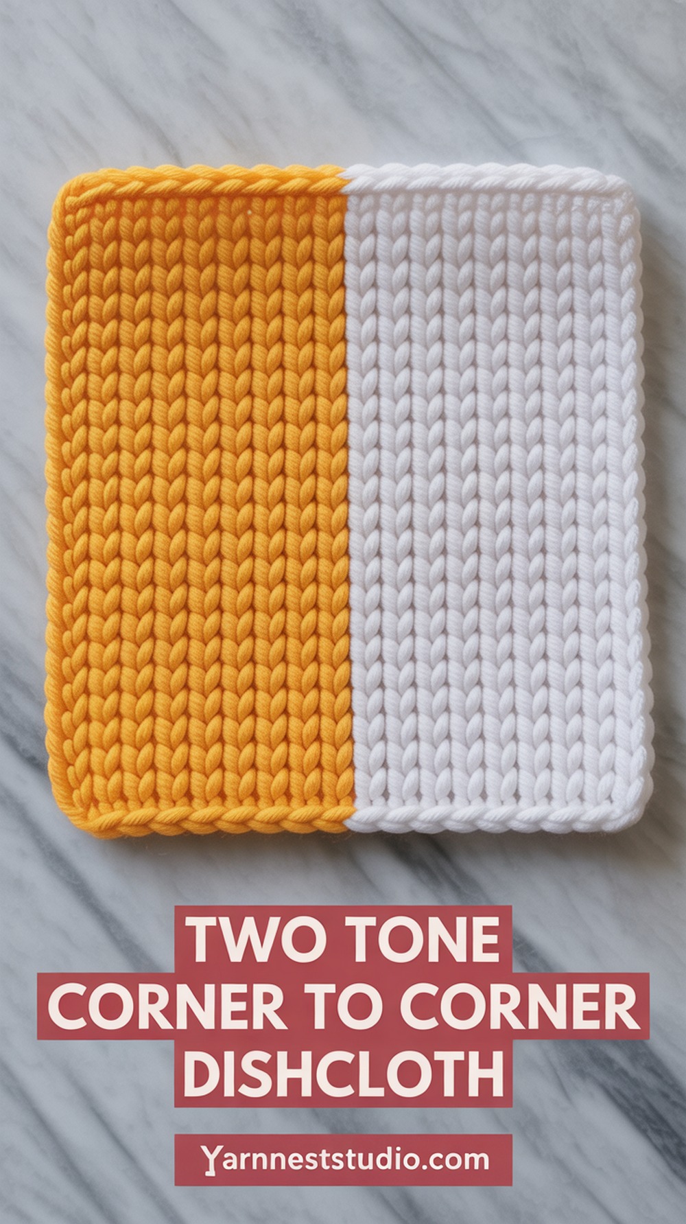 Two Tone Corner to Corner Dishcloth