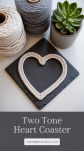 Two Tone Heart Coaster