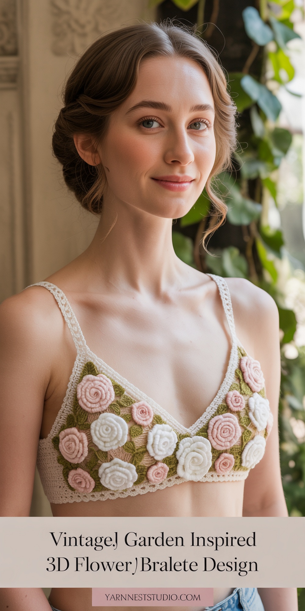 Vintage Garden Inspired D Flower Bralette Design