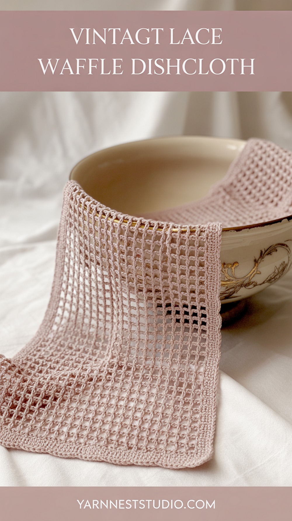 Vintage Lace Waffle Dishcloth