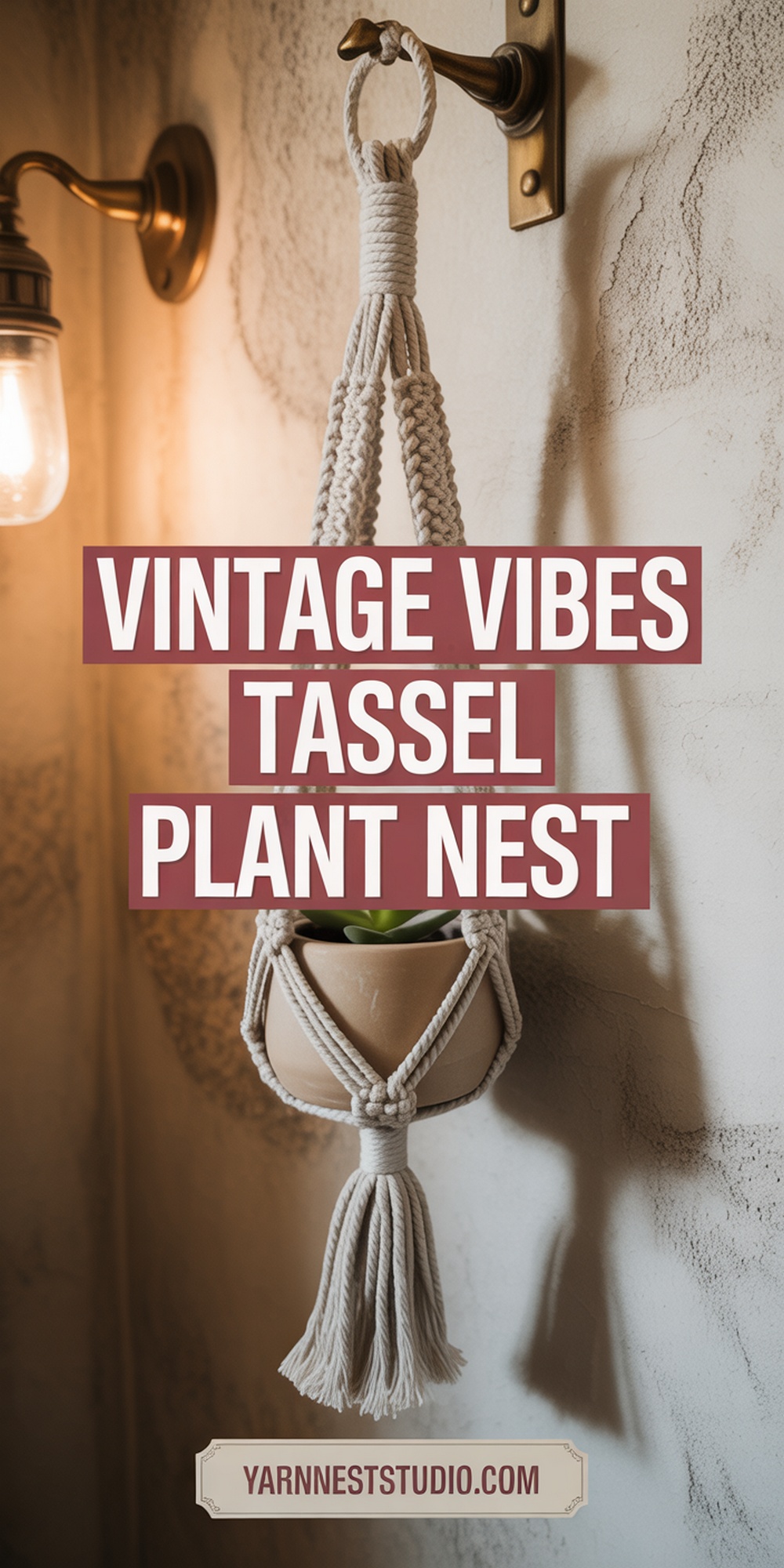 Vintage Vibes Tassel Plant Nest